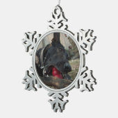 Duitse herdersport met honden Speelgoed Tin Sneeuwvlok Ornament (Rechts)