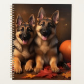 Duitse Herderspup Autumn Delight Pumpkin Planner (Voorkant)