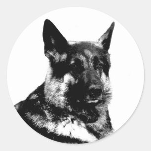 Duitse herdersticker ronde sticker