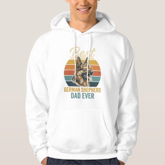 Duitse Herdersvader Vintage Sunset Shirt Ontwerp (Voorkant)
