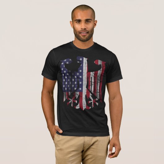 -Duitse historische vlag Eagle T-shirt (Voorkant volledig)