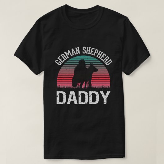 Duitse hond Shepherd DADDY T-shirt (Design voorkant)