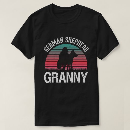 Duitse hond Shepherd GRANNY T-shirt (Design voorkant)