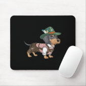 Duitse hond teckel Beierse Weiner worst _2 Muismat (Met muis)
