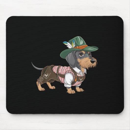 Duitse hond teckel Beierse Weiner worst _2 Muismat (Voorkant)