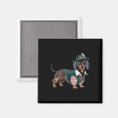 Duitse hond teckel Beierse Weiner worst _3 Magneet (Voorkant / Achterkant)