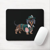 Duitse hond teckel Beierse Weiner worst _3 Muismat (Met muis)