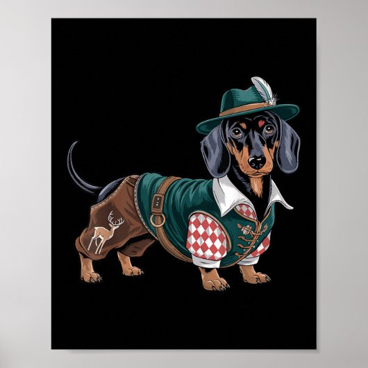 Duitse hond teckel Beierse Weiner worst _3 Poster (Voorkant)