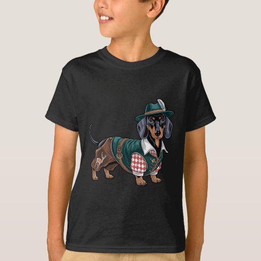 Duitse hond teckel Beierse Weiner worst _3 T-shirt (Voorkant)