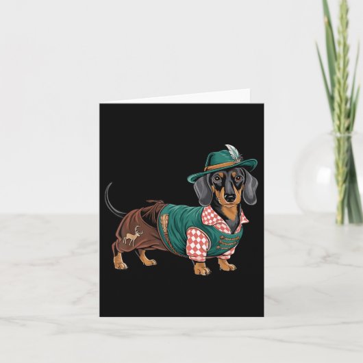 Duitse hond teckel Beierse Weiner worst _4 Kaart (Voorkant)