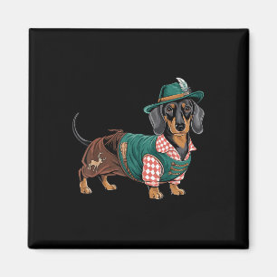 Duitse hond teckel Beierse Weiner worst _4 Magneet