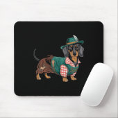 Duitse hond teckel Beierse Weiner worst _4 Muismat (Met muis)