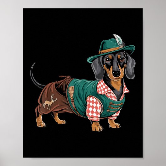 Duitse hond teckel Beierse Weiner worst _4 Poster (Voorkant)