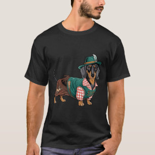 Duitse hond teckel Beierse Weiner worst _4 T-shirt