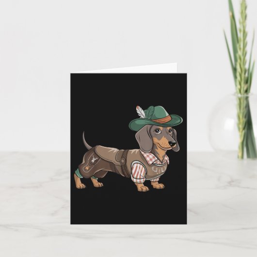 Duitse hond teckel Beierse Weiner worst Kaart (Voorkant)