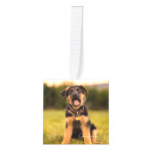 Duitse Hondenras Shepherd Foto en naam Kerstmis Decoratie (Voorkant)