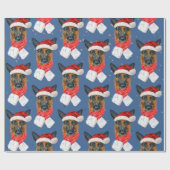 Duitse Hondenrassen voor kerstWaterverf Shepherd Cadeaupapier (Vlak)