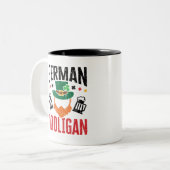 Duitse Hooligan Duitsland St Patricks Day Tweekleurige Koffiemok (Voorkant links)