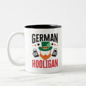 Duitse Hooligan Duitsland St Patricks Day Tweekleurige Koffiemok (Links)