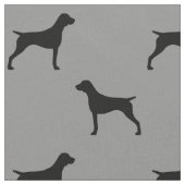 Duitse horthaired pointer Dog Silhouettes Gray Stof (Close Up)
