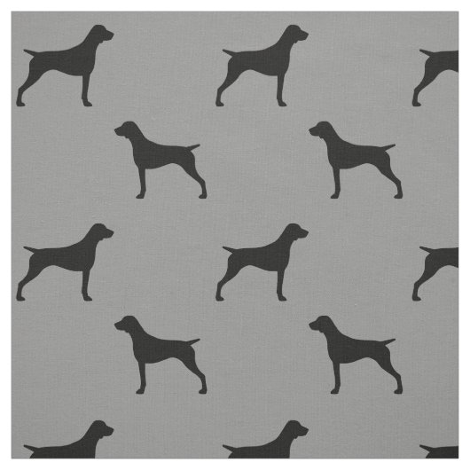 Duitse horthaired pointer Dog Silhouettes Gray Stof (Swatch)