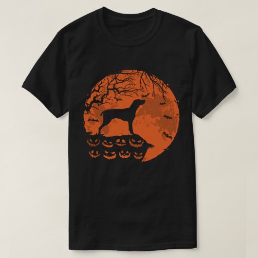 Duitse horthaired pointer en moon Halloween dog T-shirt (Design voorkant)