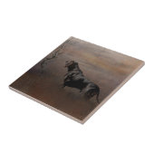 Duitse horthaired Pointer, jachtfazant tape Tegeltje (Zijkant)