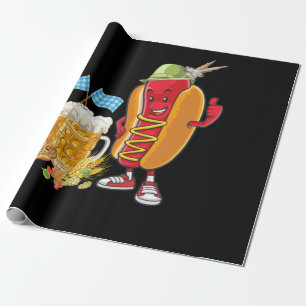Duitse Hotdog Bavaria Flag Oktoberfest Wurst Cadeaupapier