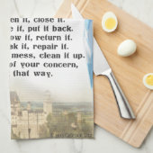 Duitse House Rules Kitchen Cloth Theedoek (Quarter Fold)