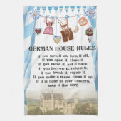 Duitse House Rules Kitchen Cloth Theedoek (Verticaal)