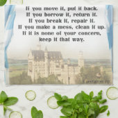 Duitse House Rules Kitchen Cloth Theedoek (Gevouwen)