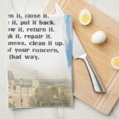 Duitse House Rules Kitchen Cloth Theedoek (Quarter Fold)