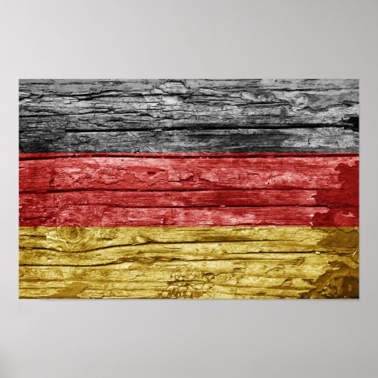 Duitse houten vlag poster (Voorkant)