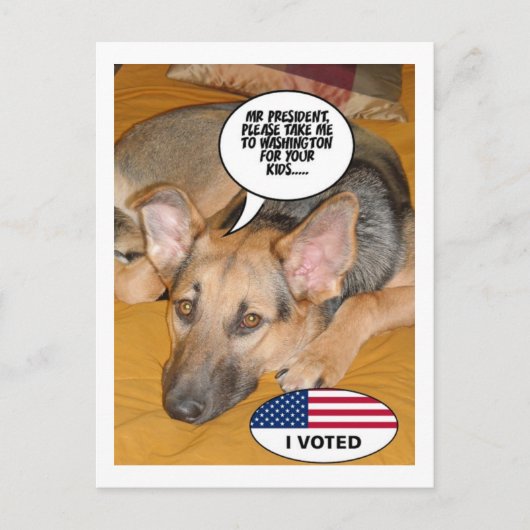 Duitse Humor Shepherd Briefkaart (Voorkant)