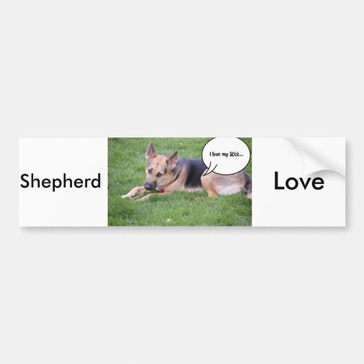 Duitse Humor Shepherd Bumpersticker (Voorkant)
