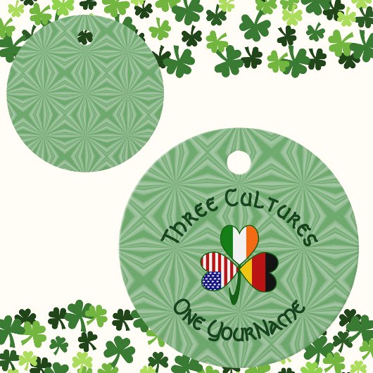 Duitse Ierse Amerikaanse Shamrock gepersonaliseerd Bedankjes Labels