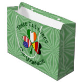 Duitse Ierse Amerikaanse Shamrock gepersonaliseerd Groot Cadeauzakje (Voorkant Gekanteld)