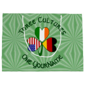Duitse Ierse Amerikaanse Shamrock gepersonaliseerd Groot Cadeauzakje (Achterkant)