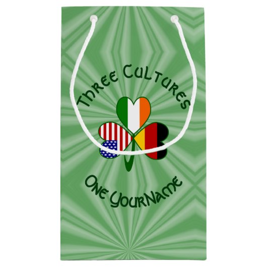 Duitse Ierse Amerikaanse Shamrock gepersonaliseerd Klein Cadeauzakje (Achterkant)