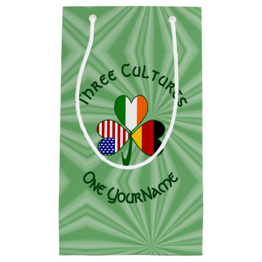 Duitse Ierse Amerikaanse Shamrock gepersonaliseerd Klein Cadeauzakje (Voorkant)