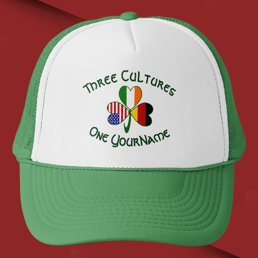 Duitse Ierse Amerikaanse Shamrock gepersonaliseerd Trucker Pet