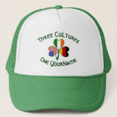 Duitse Ierse Amerikaanse Shamrock gepersonaliseerd Trucker Pet (Voorkant)