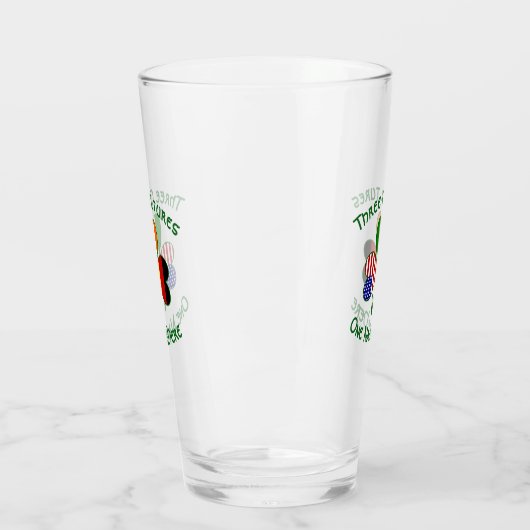 Duitse Ierse VS vlaggen Shamrock gepersonaliseerd Glas (Links)