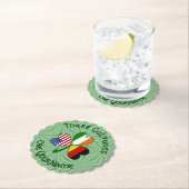 Duitse Ierse VS vlaggen Shamrock gepersonaliseerd Kartonnen Onderzetters (Insitu)
