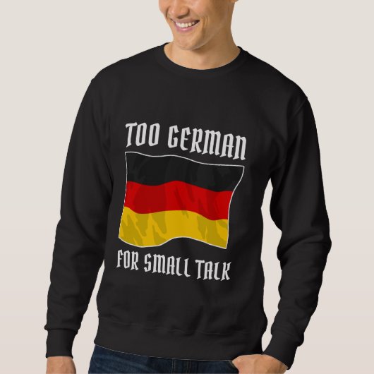 Duitse immigrant Cliche Irony Slogan Grappig Duits Trui (Voorkant)
