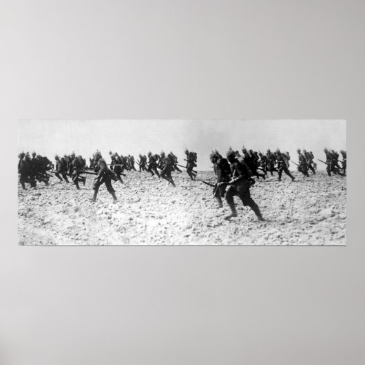 Duitse infanterieaanval poster (Voorkant)