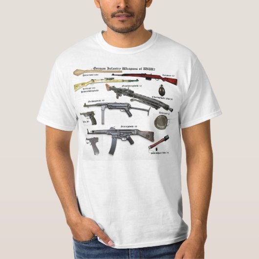 Duitse infanteriewapens van WW2 T-shirt (Voorkant)