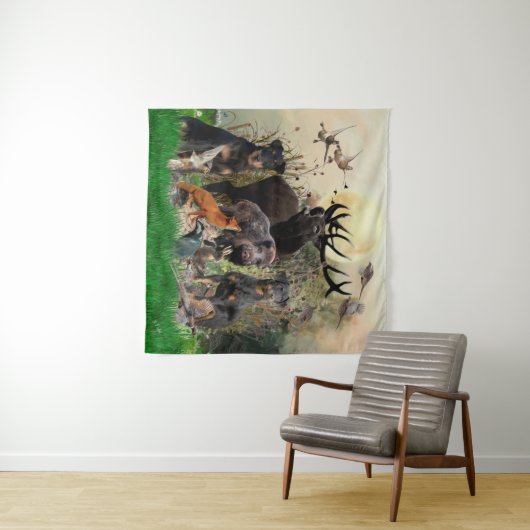 Duitse jaagterger (Jagdanger) — Bosbouw Wandkleed (In Situ (horizontaal))