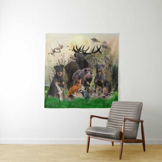 Duitse jaagterger (Jagdanger) — Bosbouw Wandkleed (In situ)