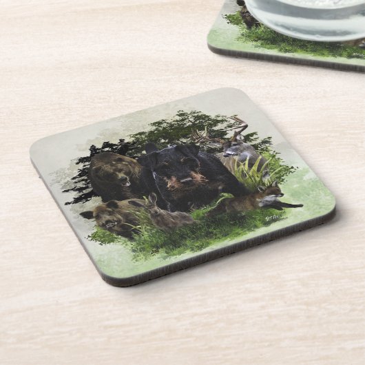 Duitse jaagterger (Jagddooder) Bier Onderzetter (Linkerzijde)